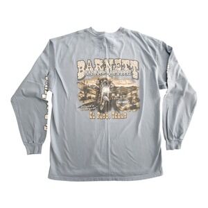 Vintage Harley Davidson T Shirt Mens Size Large Blue Y2K Barnett El Paso Texas‎